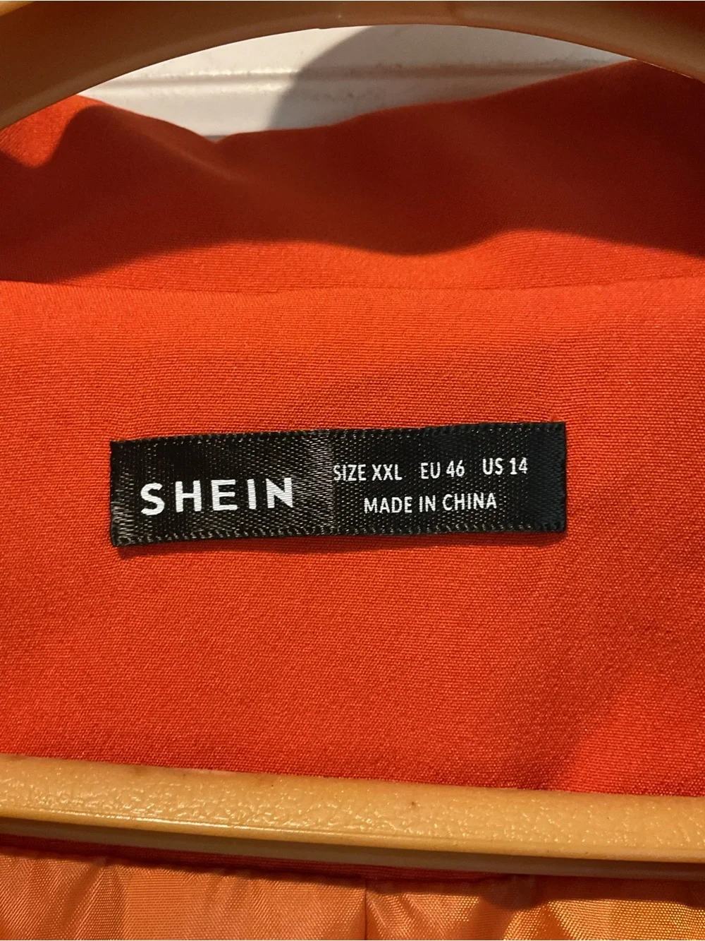 NWOT Gorgeous Bright Orange Boxy Double-Breasted Blazer Suit Jacket sz XL